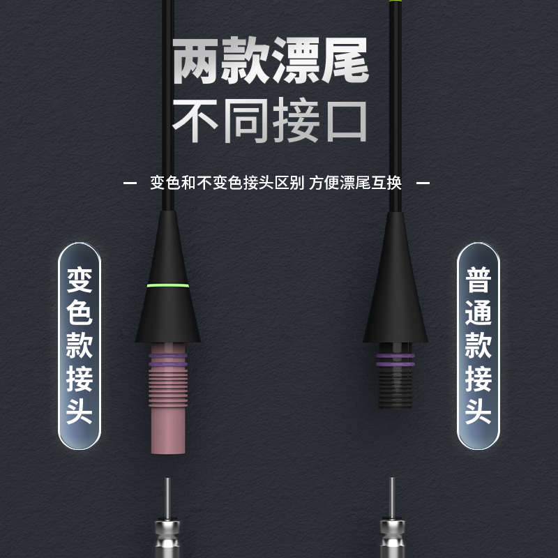 民间艺人软硬细尾夜光漂日夜两用电子漂高灵敏鲫鱼漂咬钩变色浮漂