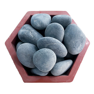 50斤灰色雨花石鹅卵石鱼缸造景原石石子五彩石鹅软石卵石彩色石头