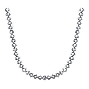 85度灰朋克纯手工镂空钢珠钛钢项链男女ins小众设计感锁骨链配饰