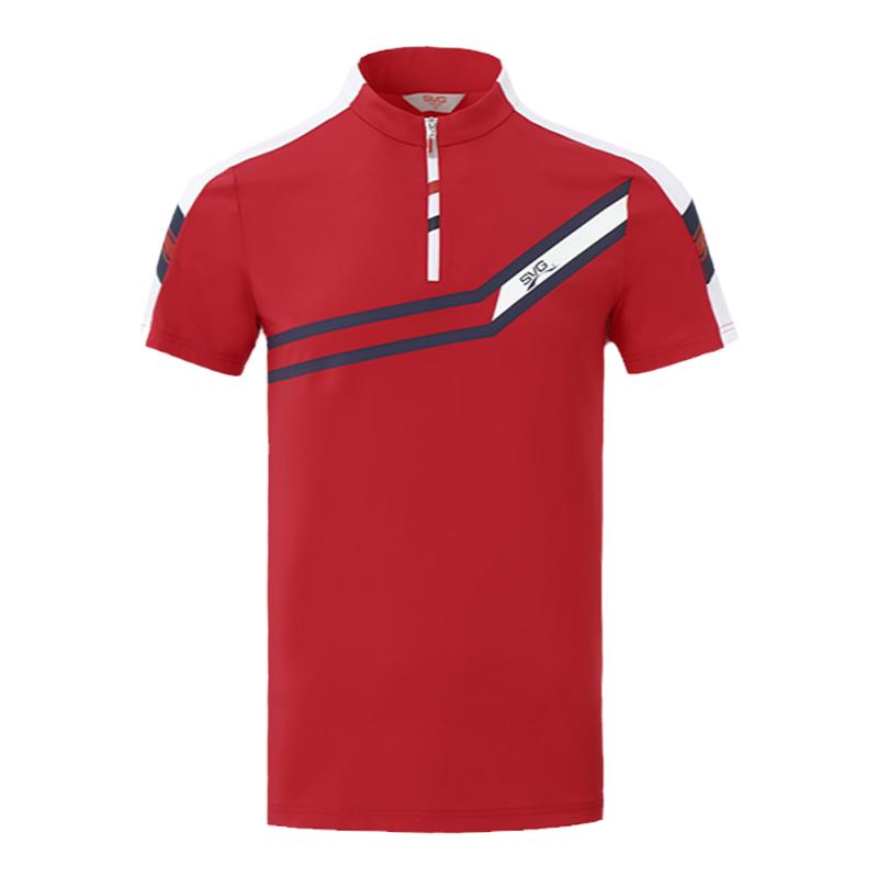 SVG高尔夫男士短袖撞色设计