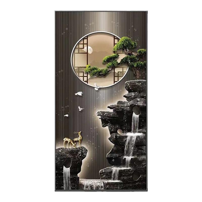 3d立体玄关贴画装饰自粘画简约现代客厅走廊壁画过道防水贴纸墙贴