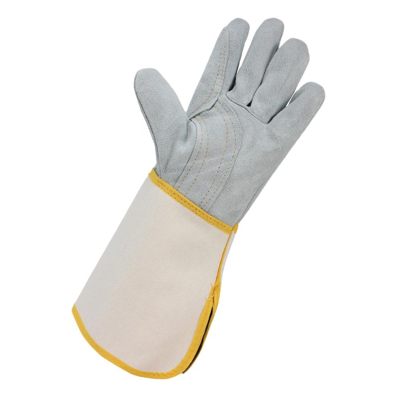长款牛皮隔热工业耐高温电焊手套