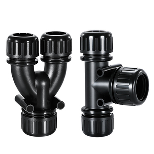 塑料波纹管防水三通接头尼龙Y型T型等径变径软管分流固定密封锁头