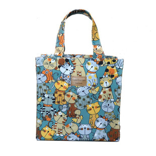 防水牛津布便当包手提袋子学生饭盒包A4包上班小拎包大容量妈咪包