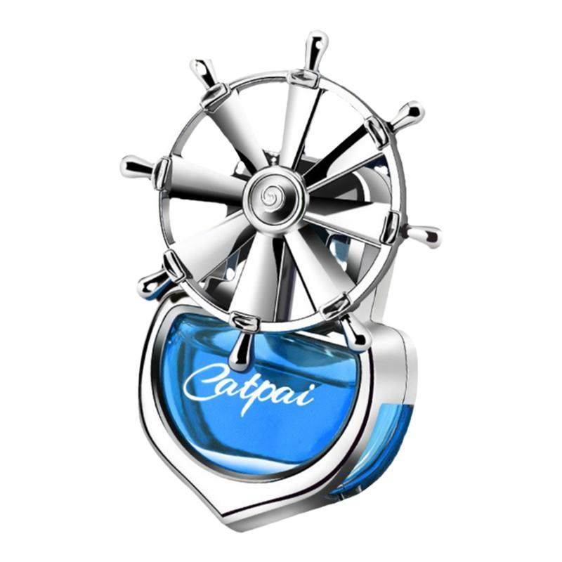 车载香薰汽车出风口摆件香水车用空调船舵旋转小风车装饰持久创意