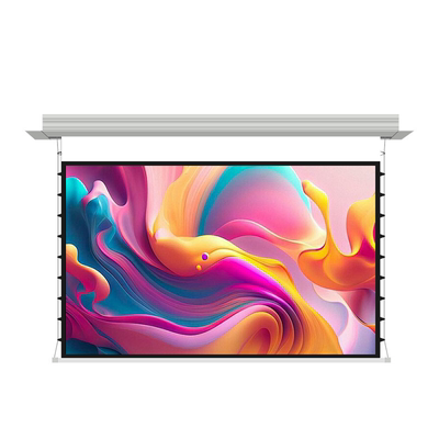 绿极悬浮嵌入式天花投影幕布家用