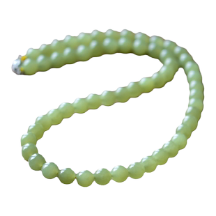 和田玉项链女青玉圆珠手串翡翠玉石散珠子串珠青黄口手链锁骨链