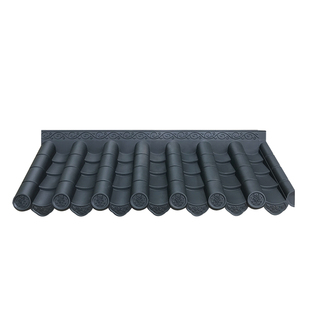 仿古瓦树脂瓦片一体中式屋檐装饰瓦门头塑料瓦屋顶琉璃瓦围墙青瓦