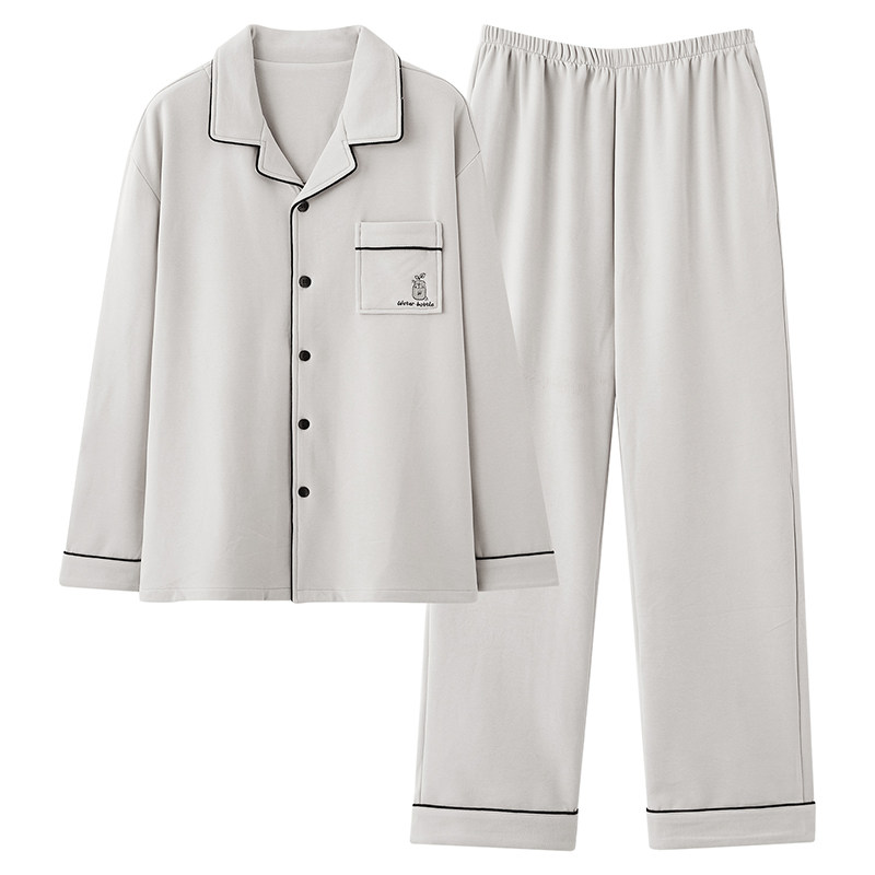 男士德绒恒温保暖家居服套装