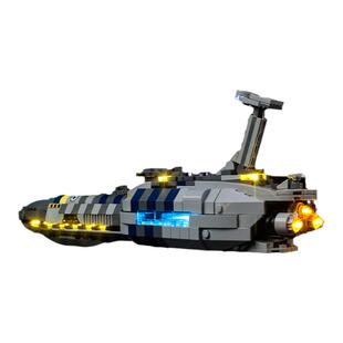 KGBOXLEGO乐高星战系列75377无形之手号星际飞船LED灯具展示盒