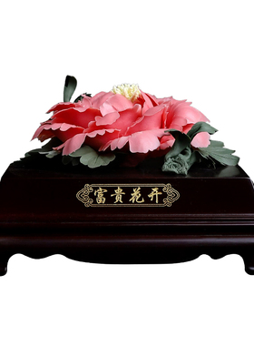 东方泥土手工捏花永生花摆件