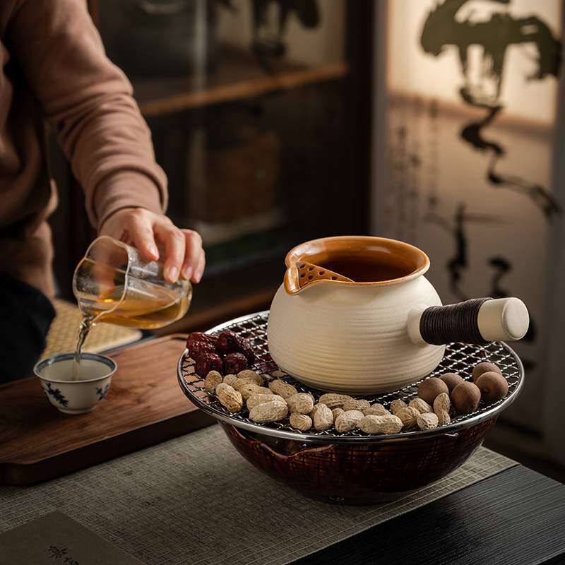 干烧壶新款围炉煮茶云南罐罐奶茶陶壶烤奶土陶罐户外茶壶煮茶器