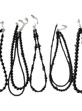 项链黑玛瑙锁骨链轻奢小众精致