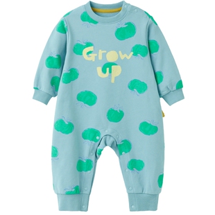 【糯米棉】papa爬爬秋季新品婴儿衣服爬服男女宝宝亲肤可爱连体衣