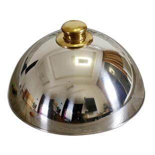 铁板盖圆盖不锈钢光身铜帽盖子法式铁板烧牛排盖日韩料理烧烤盘盖