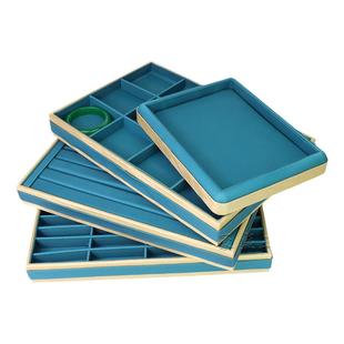 新款绸缎首饰展示盘珠宝首饰柜台展示手镯手串项链吊坠收纳托盘