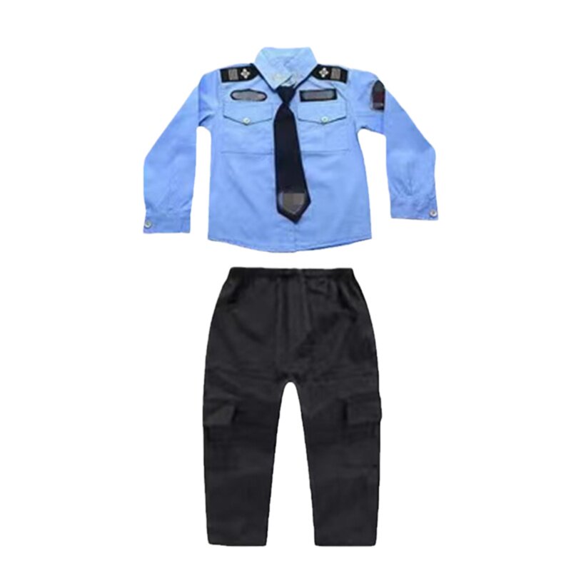 儿童警官衣服男童警察服女童交警衣服军装幼儿园角色扮演演出服装