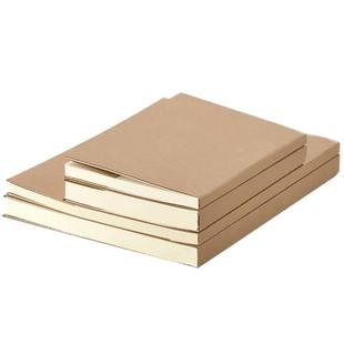 复古牛皮纸空白速写本韩国绘画素描白纸本B5方格笔记本子加厚学生用手账本手绘本创意简约记事本A5网格本定制