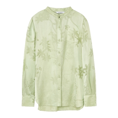 LANCY/朗姿2025年秋新款新中式提花桑蚕丝立领衬衫女气质高级上衣