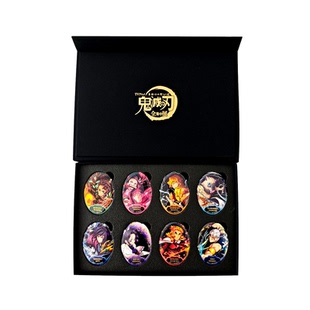 官方正版鬼灭之刃周边吧唧全集中展徽章礼盒动漫富冈义勇蝴蝶忍