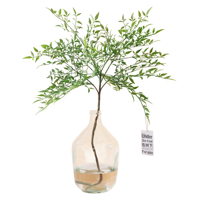 仿真绿植南天竹客厅台面小型装饰摆件电视柜桌面布置插花假植物