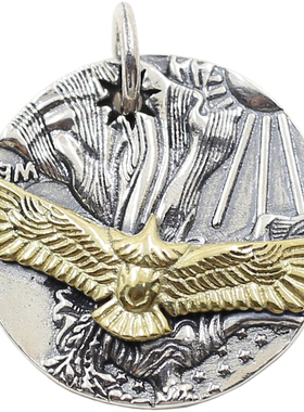 纯银欧美朋克风项链复古吊坠