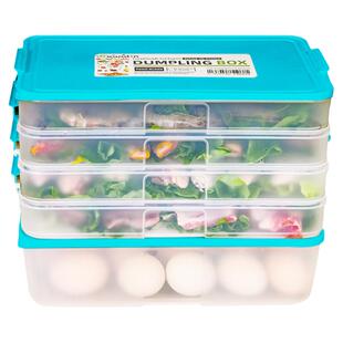 自由派饺子冷冻盒冻饺子多层冰箱水饺馄饨收纳盒食品级密封保鲜盒