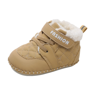 冬季一岁男女宝宝棉鞋加厚软底学步鞋婴儿鞋子加绒6一12个月防滑9