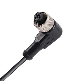 M8M12传感器连接线航空插头4芯5芯PNP接近开关带灯弯头4孔直插NPN