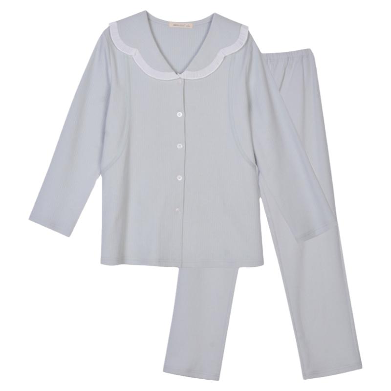 快乐屋提花针织可哺乳家居服套装