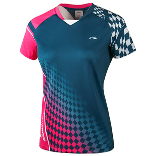 李宁羽毛球套装女秋冬上衣长裤运动服速干假两件裙裤乒乓球网球服