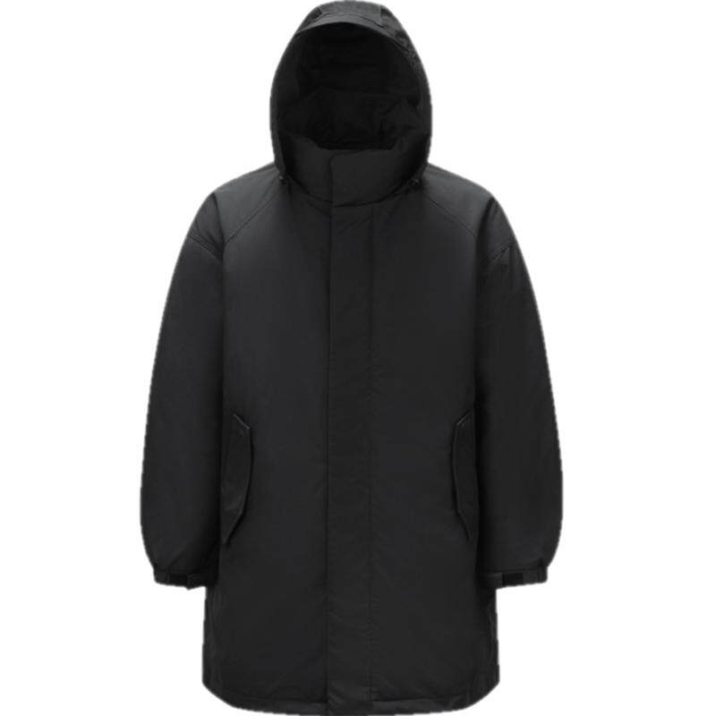 森马连帽外套三防中长款羽绒服男