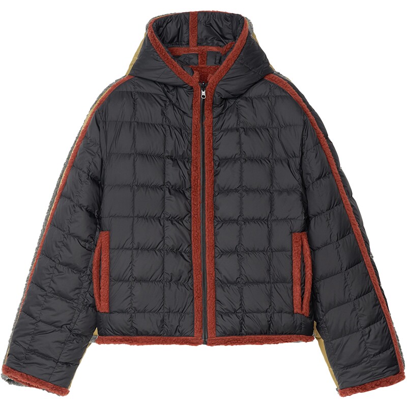 ZUCZUG羊羔毛两面穿带帽羽绒服