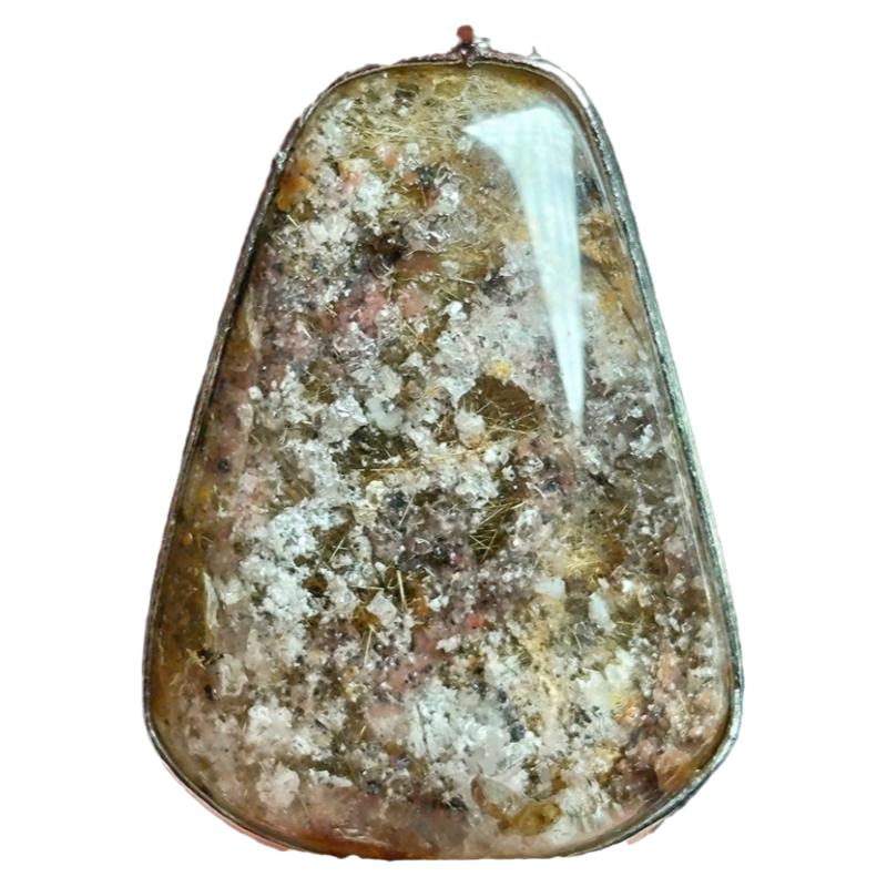 幽灵穿发吊坠钛晶金发晶吊坠