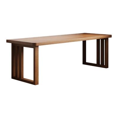 实木双人书桌电脑桌家用中古风