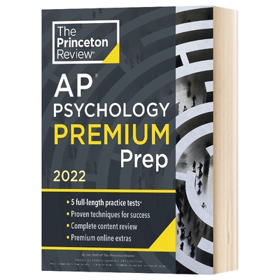 英文原版 Princeton Review AP Psychology Premium Prep  2022 普林斯顿评论AP心理学 2022 增值版 含线上题库 英文版
