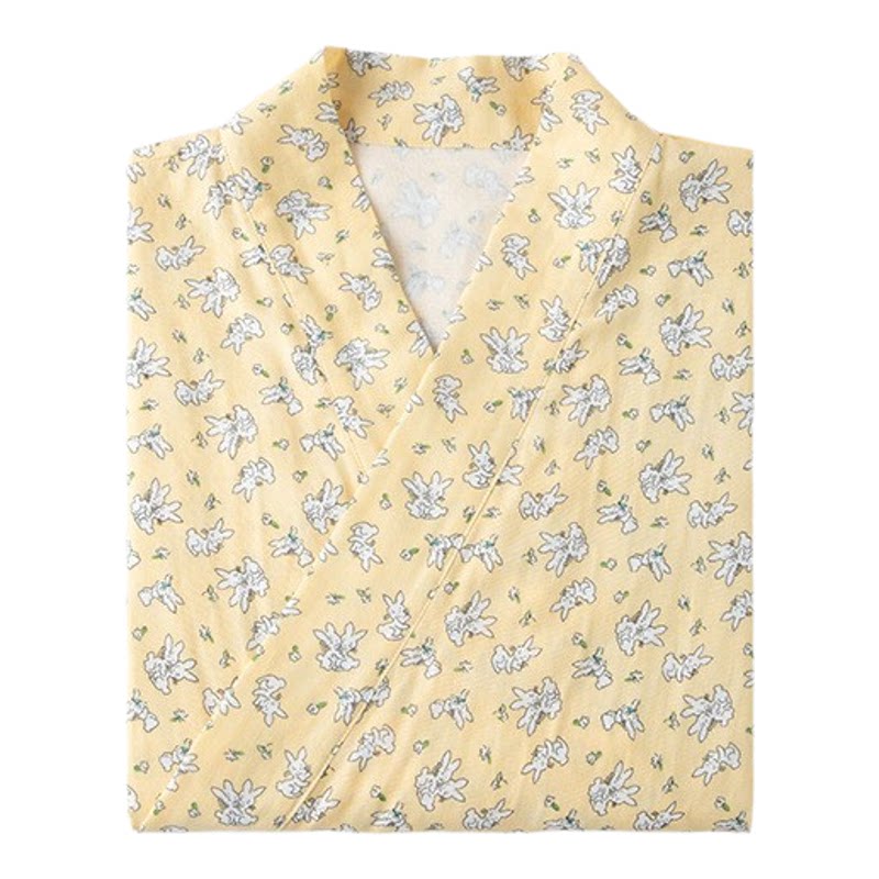 奶呼呼兔叽纯棉纱布和服睡衣