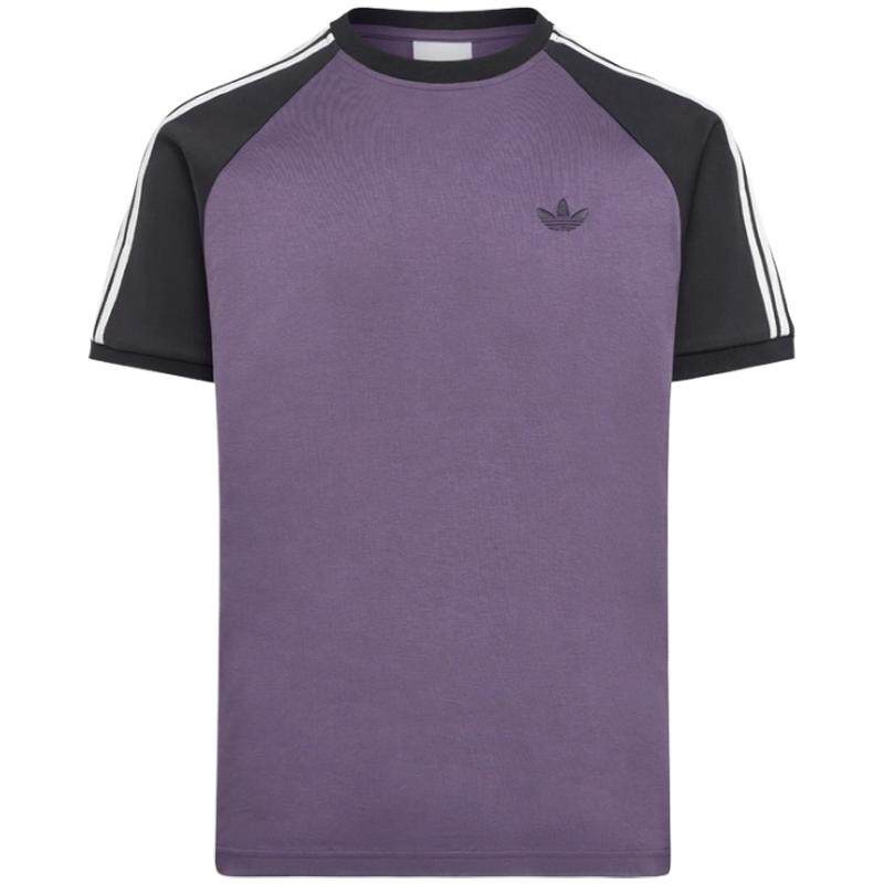 adidas阿迪达斯三叶草男子撞色插肩袖休闲运动短袖T恤LD6436