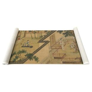 明 仇英 西厢记册 古代人物建筑绘画博物馆原版原画高清微喷复刻