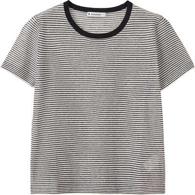 【播奥莱】播黑白条纹短袖针织衫女25新chic韩系上衣DDS2SD5107