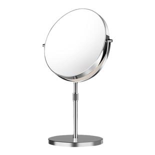 欧式升降可调节高低台式桌面化妆镜双面梳妆放大镜子伸缩镜美容镜