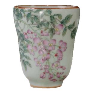 汝窑高端茶器熙物堂天青喝茶单杯主人杯泡茶盖碗盖子手绘瓷器茶具