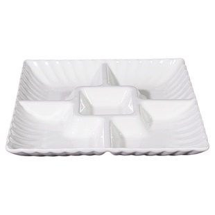 陶瓷卤水拼盘酒店饭店专用盘子干果点心小吃分格盘多格五格盘餐盘