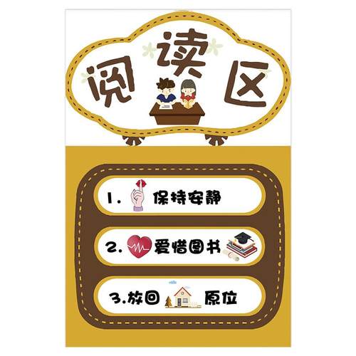 幼儿园区角牌区域规则儿童约定守则进区标识贴纸活动布置装饰墙贴
