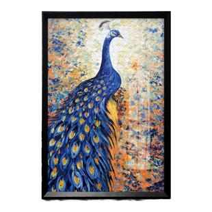 拼图50x70 75相框1000片框架2000片装裱实木黑色画框空框挂墙定制