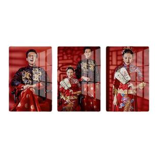 大韩水晶烤瓷相框挂墙婚纱照放大组合 结婚照片制作18寸36寸48寸