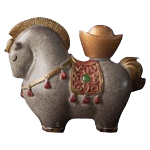 JOJO'S L. PD.blanket.茶宠摆件变色马上有钱中式招财唐马 | 序到