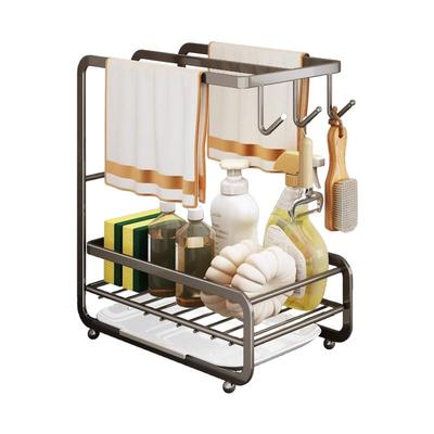 沥水架置物架钢丝球收纳抹布架