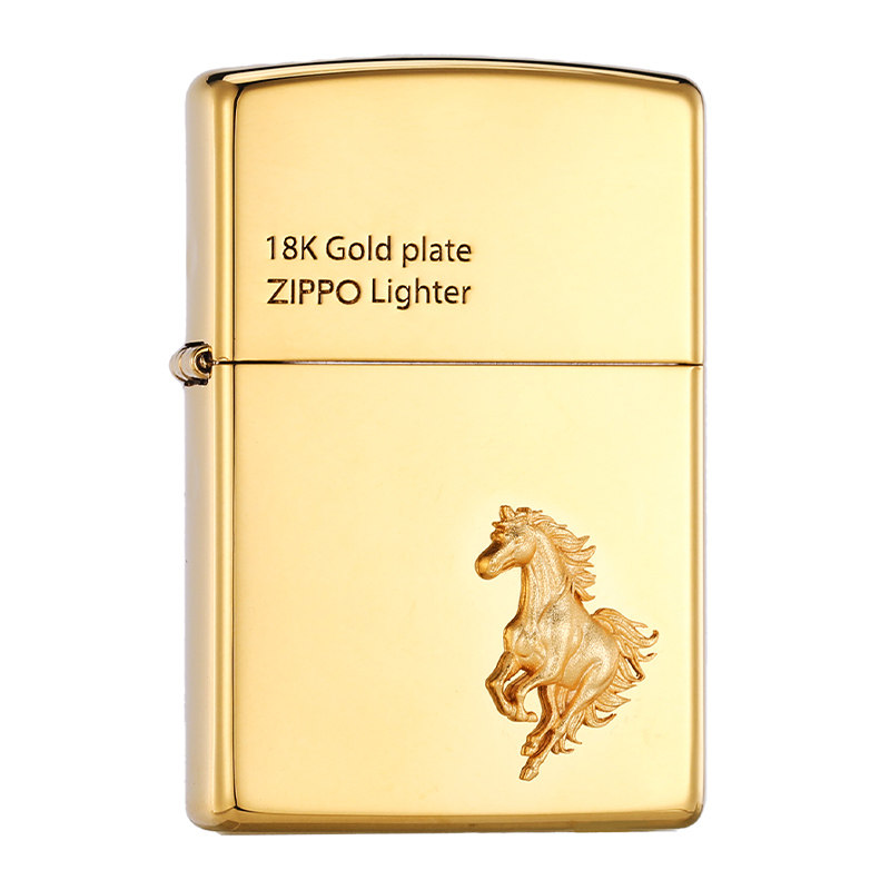 zippo官方旗舰 福运金马防风煤油打火机正品送男友高颜值生日礼物
