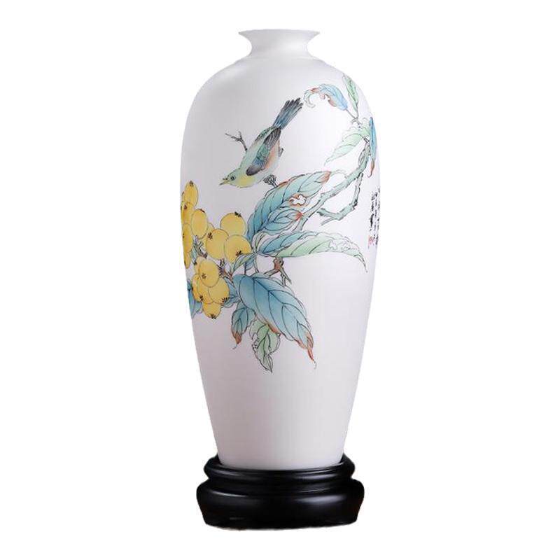 《四時吉祥》大师手绘花瓶